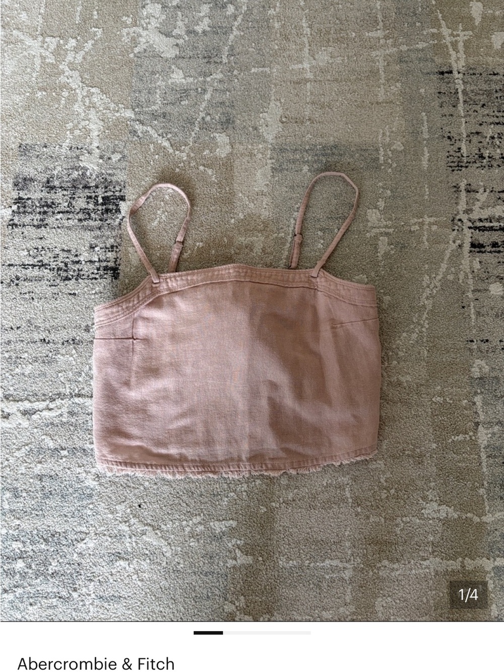Abercrombie Pink Cropped Tie Back Top